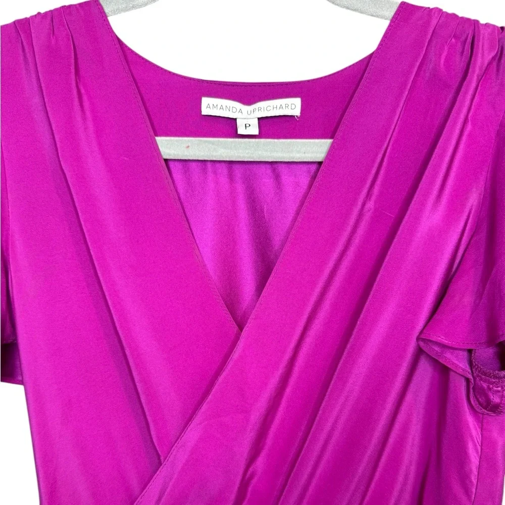 Amanda Uprichard 100% Silk size Small in a bright fuchsia - Picture 2 of 12